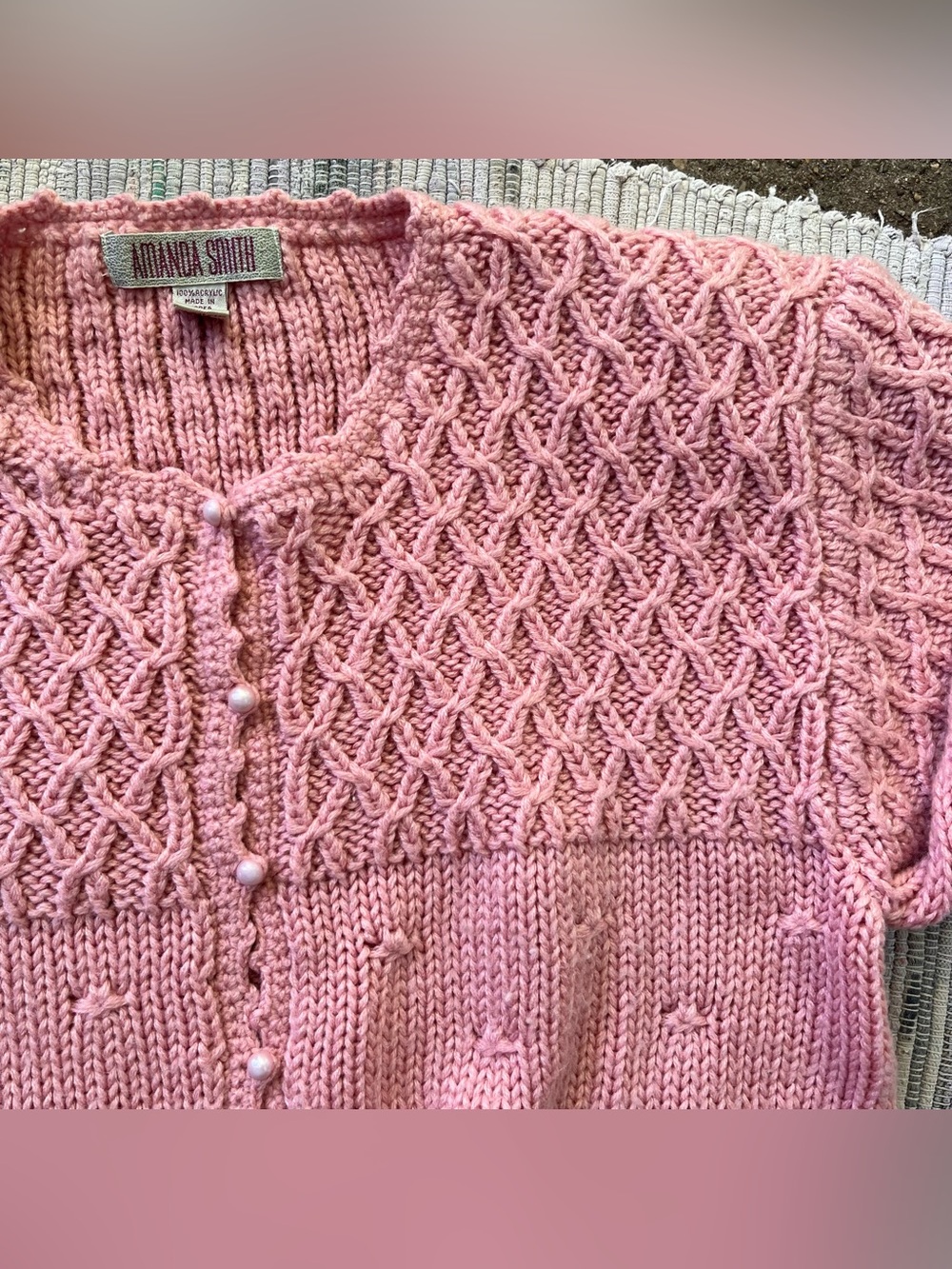 Vintage Chunky Knit Cardigan Sweater - Picture 2 of 6